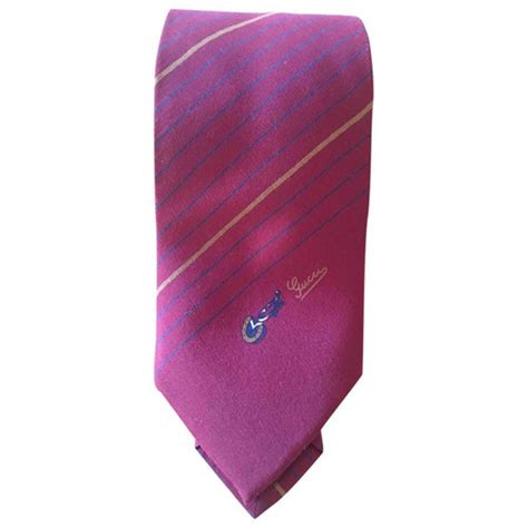 Silk tie Gucci Burgundy in Silk 